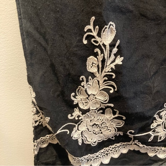 MARCUS ADLER Sz O/S Embroidered Floral Beaded Tassels Beach  Cover Up Kimono - Picture 9 of 11